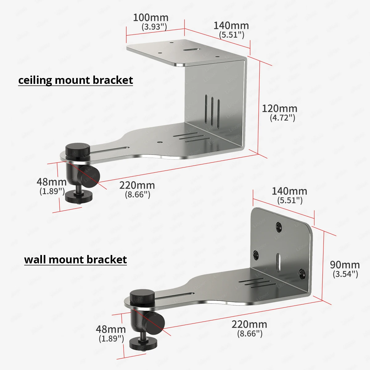 Projector Stand Ceiling Mounted Bracket for Large Projector Sturdy Thickened Aluminum Alloy Wall Mount Holder 1/4\'\' Connector