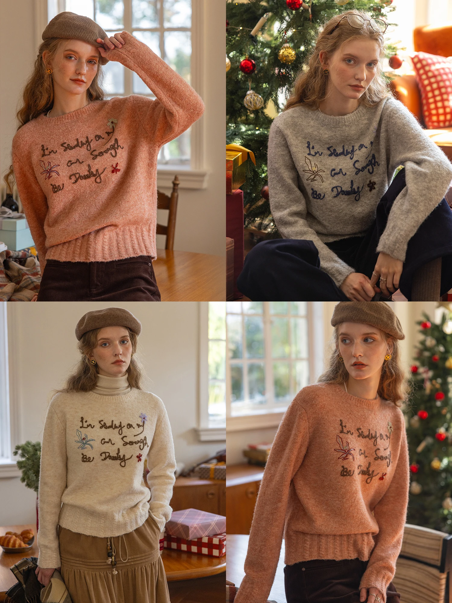 

Вязаный свитер с оригинальным узором «Облачная снежинка», ручной работы, круглый вырез, повседневный, свободный крой, женский, с длинными рукавами, дышащий