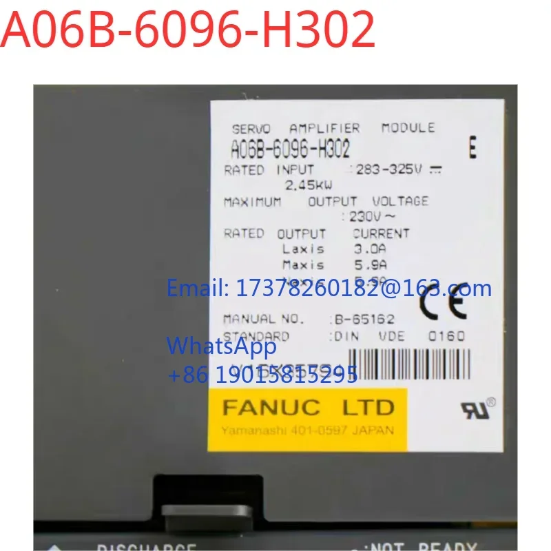 A06B-6096-H302 محرك سيرفو مستعمل تم اختباره جيدًا في حالة جيدة