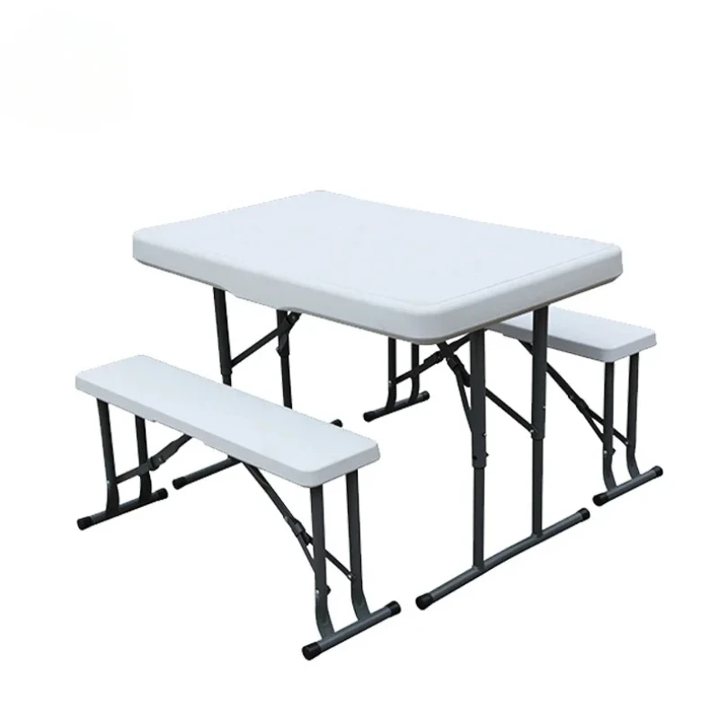 

Blow molded table, outdoor portable folding table, stall, barbecue table, one two stools, beer large food stall