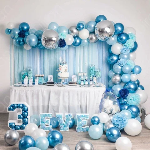 

Balloon Arch Garland Kit Blue 1st Birthday Party Decoration Kids Wedding Birthday Decor Latex Balloon Oh Baby Shower Boy Globos