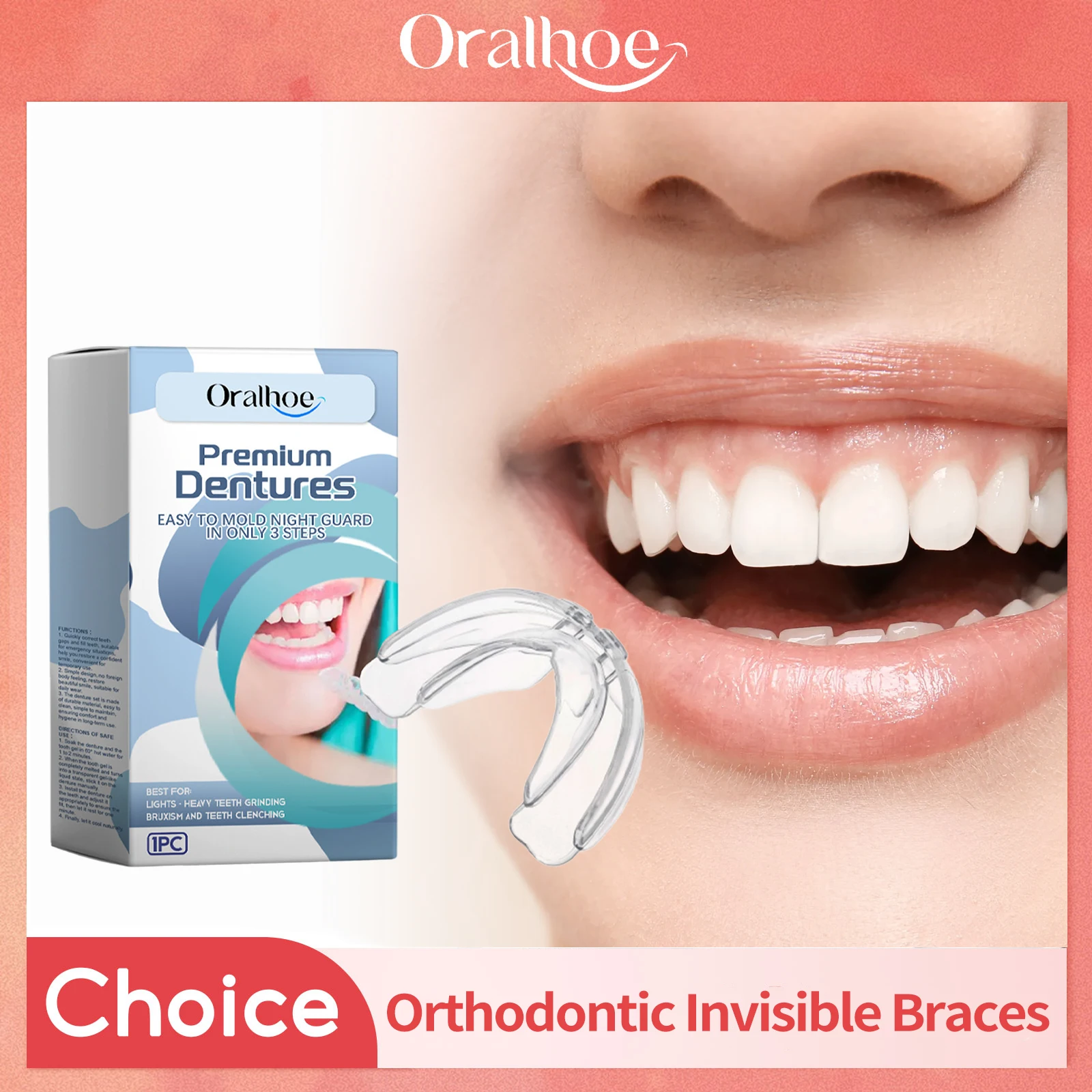 

1pcs Mouth Guard Braces Teeth Protector Dental Orthodontic Anti Snoring Device Prevent Bruxism Teeth Retainer Invisible Braces