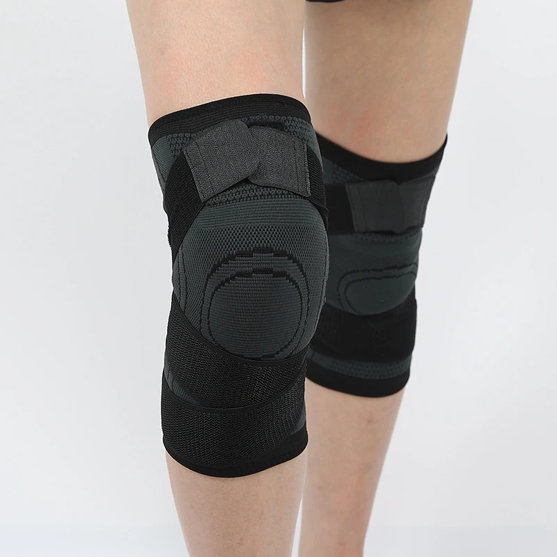 Sportunter Druck gestrickte Riemen Polyester Knieschützer Unisex Laufen Bergsteigen Knieschützer Sport Schutzausrüstung