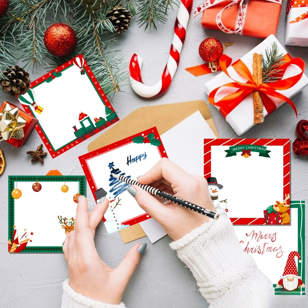 50/240/450 Sheets Christmas Characters Notepads Tearable High Stickiness Memo Pads School Office Stationery Refrigerator Home