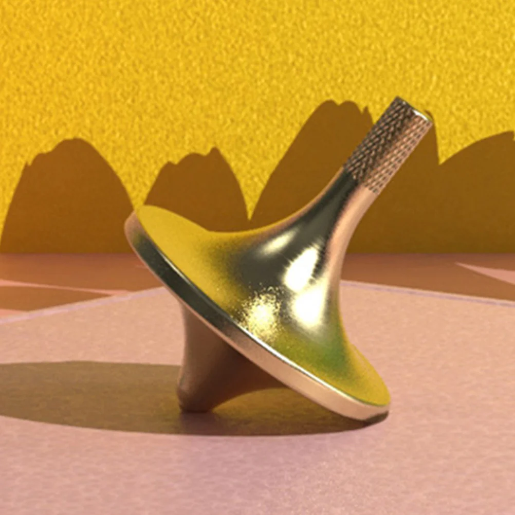 

Copper Gyroscope Yellow Brass Small Lightweight Durable Portable Funny Interactive Decompression Fidget Game Stress Relief Party