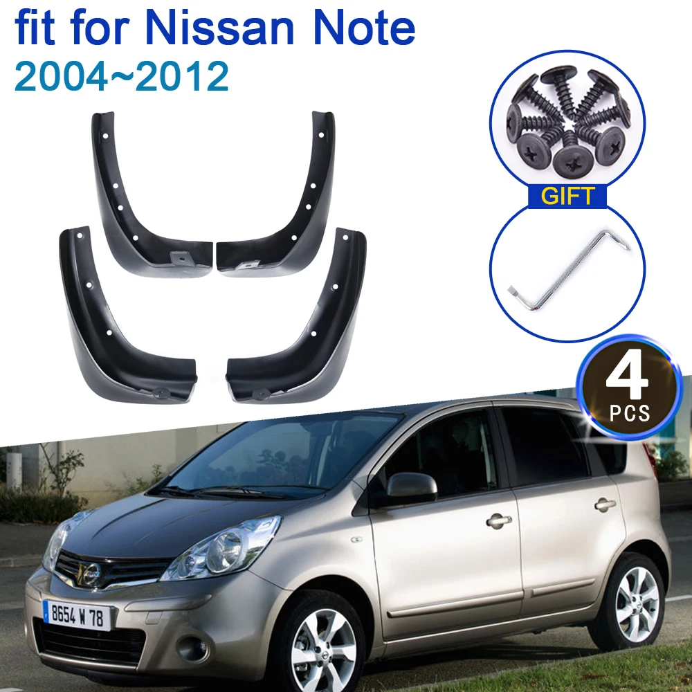 Car Mudflap 4x For Nissan Note E11 2004~2012 Mudguards Protection Fender Styling Accessories New Upgrade Mud Guard Flap Splash