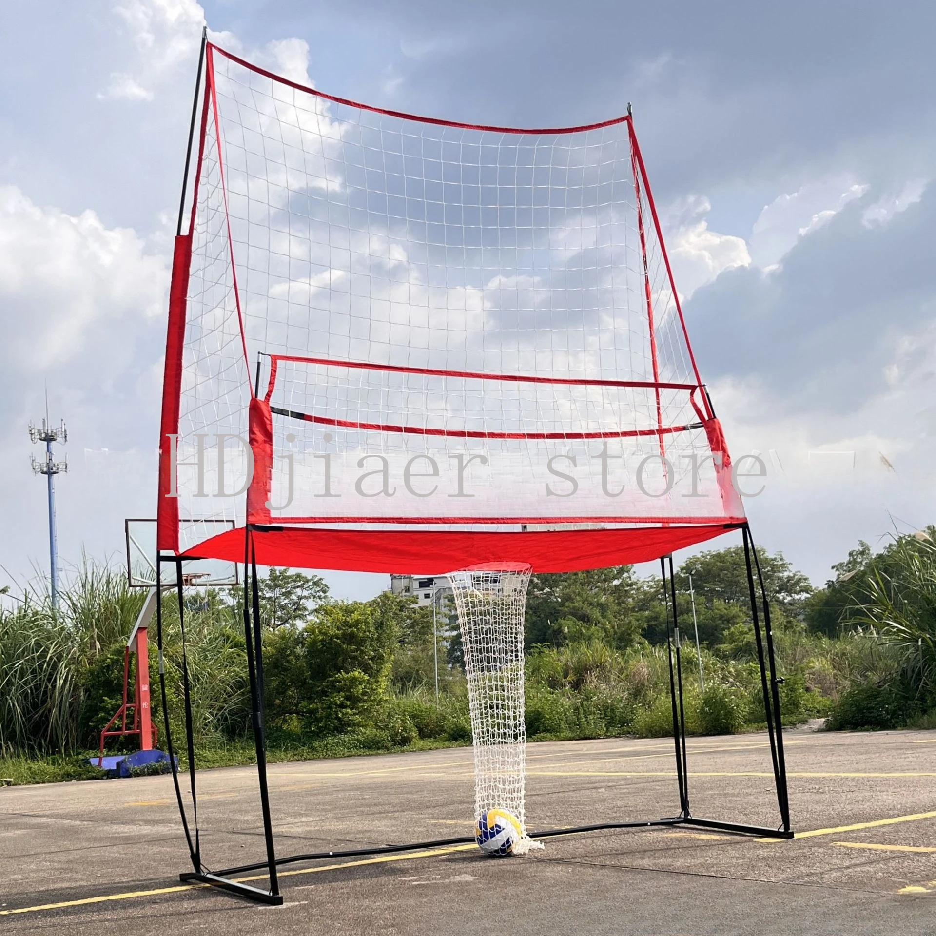 

Portable volleyball practice net 11 * 8 feet single training net adjustable