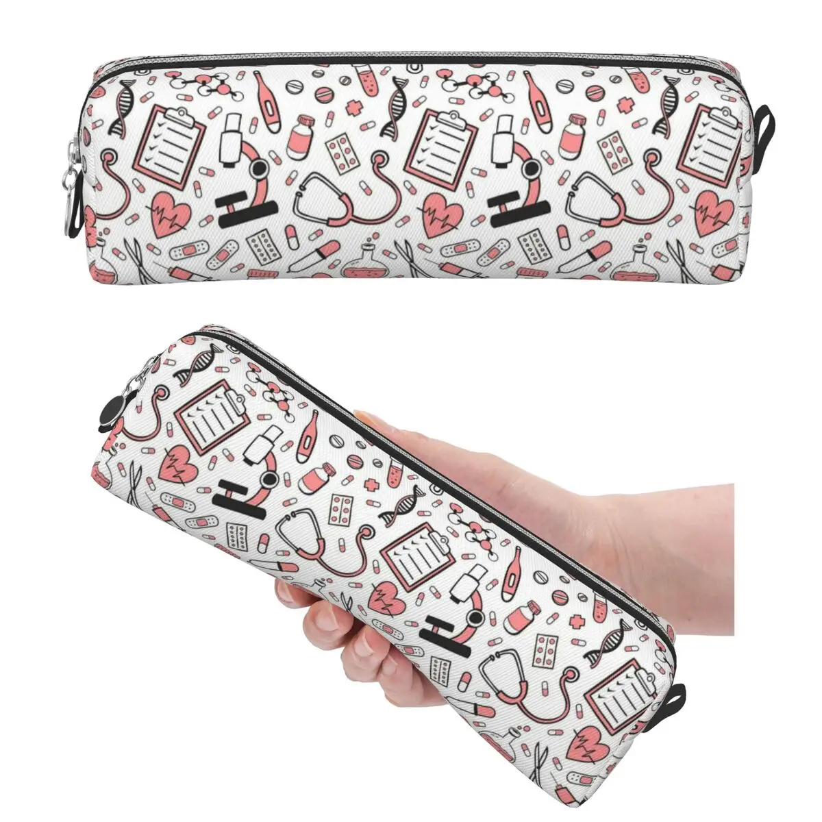 Enfermera En Apuros Doctor Nurse Medical Pencil Cases Large Storage Pen Bags Pen Box School Office Pencil Pouch Cosmetic bag