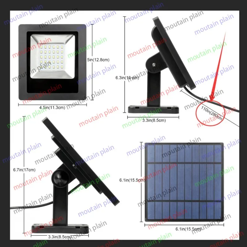 Outdoor solar Lights 30 LED Spotlight  Security Extension Cord LightWaterproof for Yard Gard Control With Adjustable Solar Panel