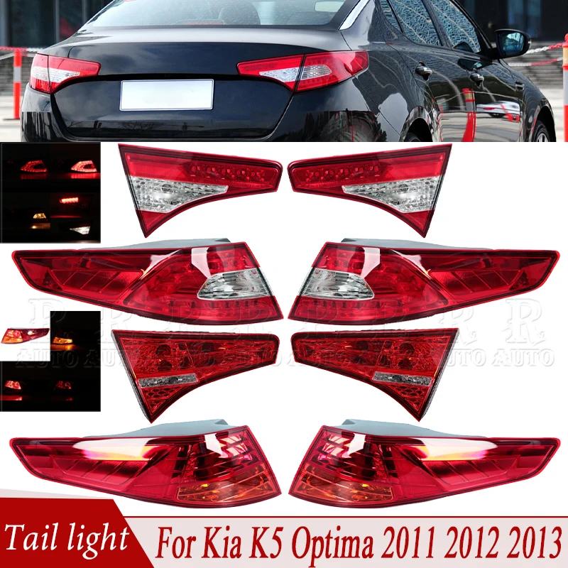 

Автомобильный задний фонарь в сборе для Kia K5 Optima 2011-2013, задний фонарь, фонарь заднего хода, стоп-сигнал, указатель поворота, противотуманная фара с лампочкой