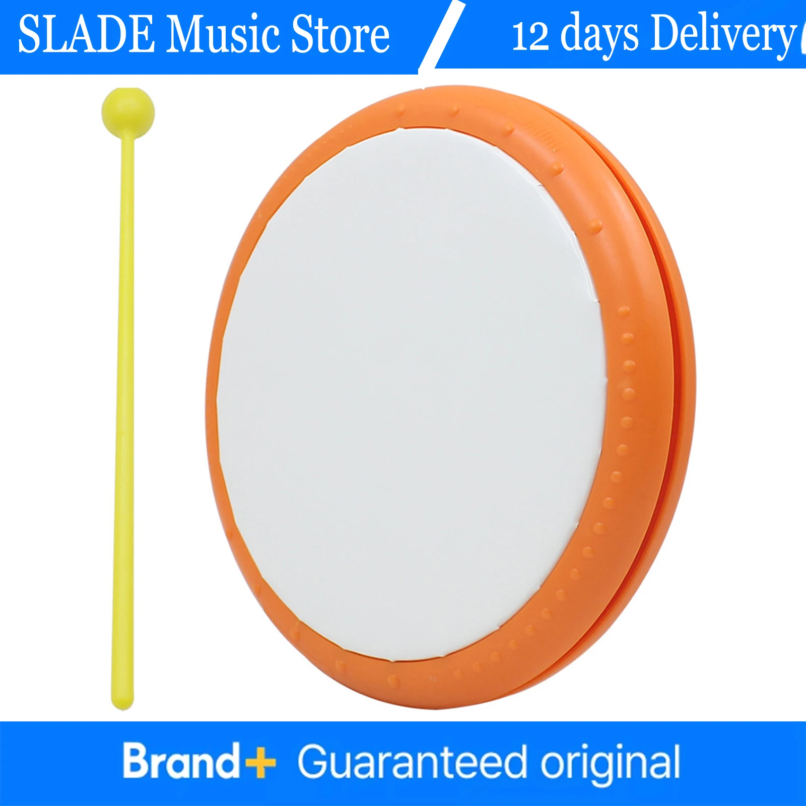 

Orff Tambourine Orange Plastic Tambourine With Drumsticks Early Education Teaching Aids Rhythm Practice Pro Percussion Parts