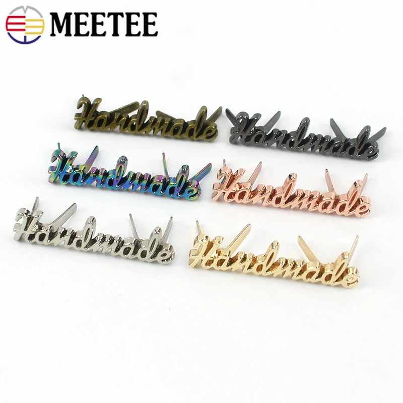 

10Pcs Meetee 10*35mm Metal Handmade Label Buckle for Shoes Bag Decoration Clip Tags Luggage Purse Clasp DIY Hardware Accessories