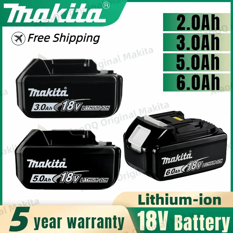 100% Original Makita herramienta eléctrica recargable batería de 18V, batería de iones de litio LED reemplazable, 18V LXT BL1860 BL1815 BL1850 BL1830