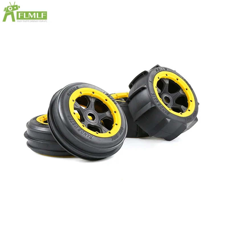 Conjunto de pneu de roda dianteira e traseira de areia de borracha com kit de anel beadlock para 1/5 hpi rofun rovan km baja 5b ss rc peças de carro