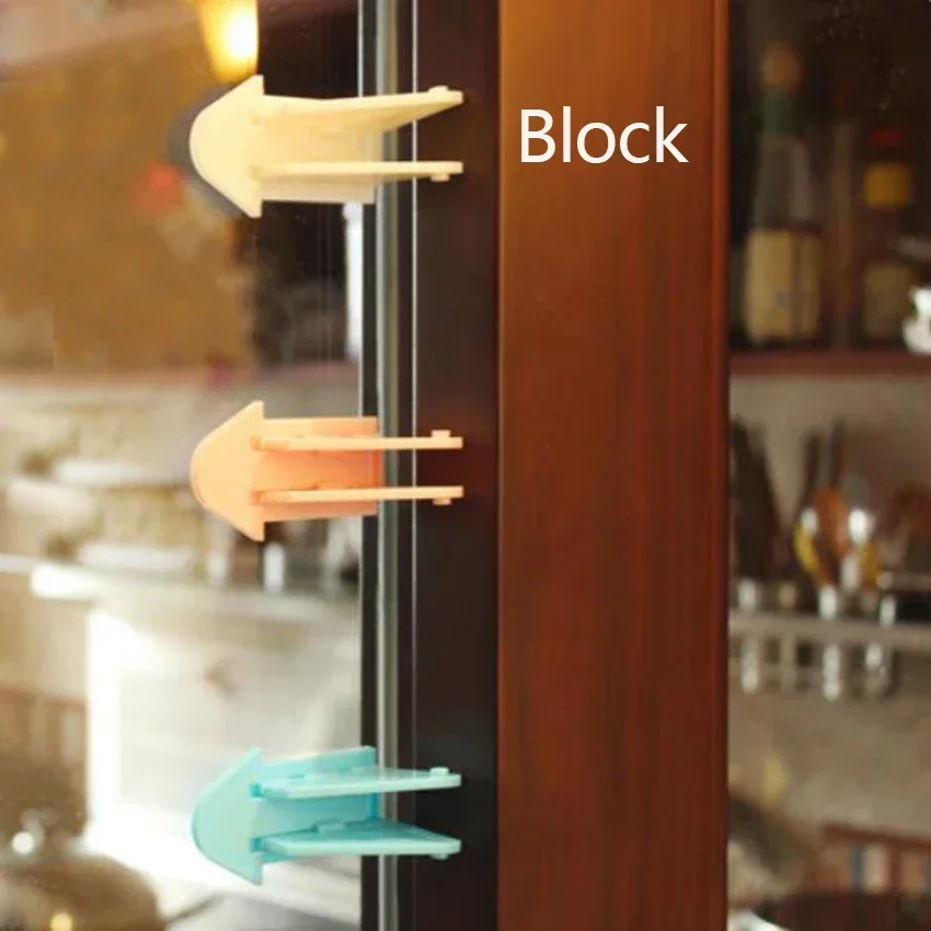 Baby Safety Lock for Sliding Door Window Children Protection Lock Drawer Cabinet Door Wardrobe Anti-pinch Wings Kids Safety Lock image 3
