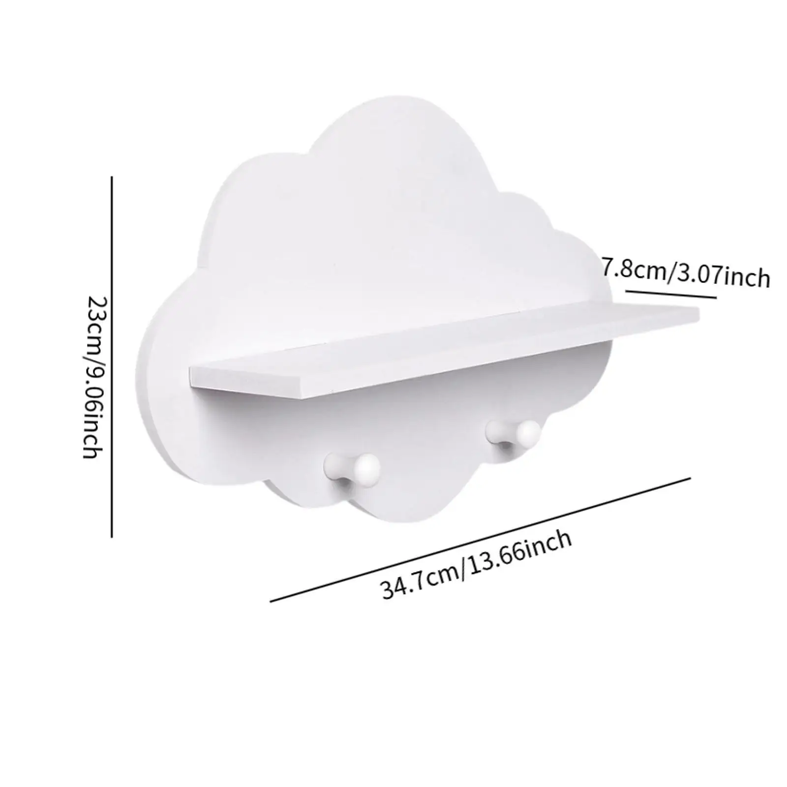 Wooden Board Rack Coat Hook Nordic Creative Style Decoration Suitable DIY Wall Hanger Storage Shelf for Home Living Room Bedroom