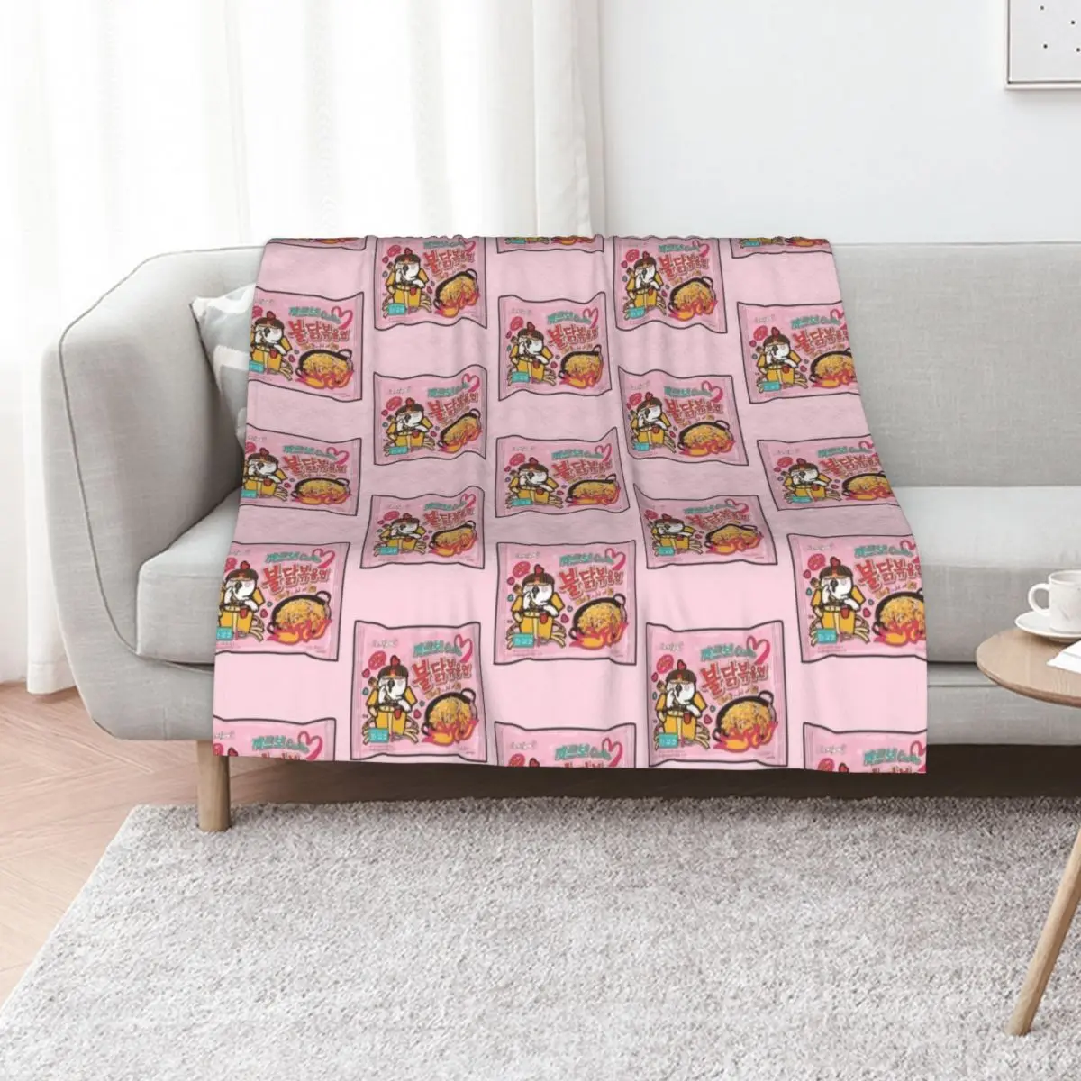 

Samyang Carbonara Throw Blanket Personalized Gift Designers Cute Fashion Sofas Blankets