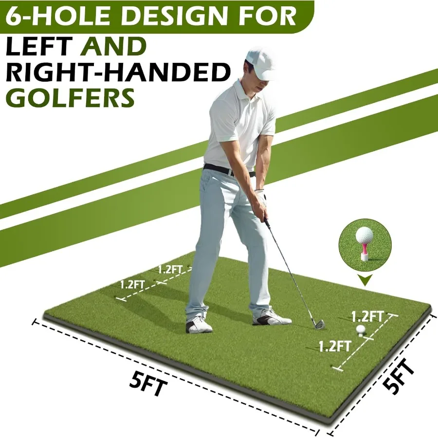 حصيرة الجولف 31 مللي متر 5x4ft 5x5ft عالية المرونة الاصطناعي العشب حصيرة لممارسة داخلي في الهواء الطلق مثالية لتقطيع محاكاة المرآب