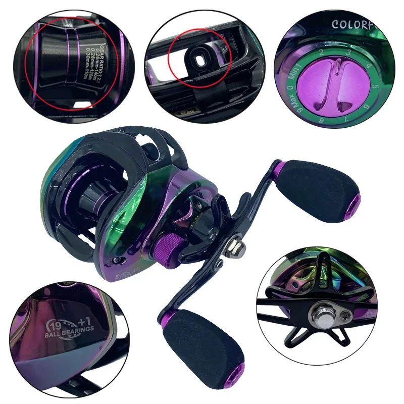 [COD]Fishing Reel Metal Fishing Coil Saltwater/freshwater Reel Max Drag 10kg Lure Baitcasting Reel