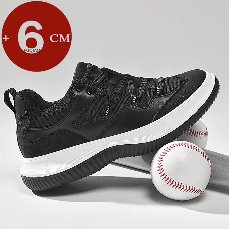 

Мужская невидимая обувь, увеличивающая рост 6 см, спортивная повседневная обувь из воловьей кожи, удобная дышащая нескользящая обувь для ежедневных прогулок на открытом воздухе