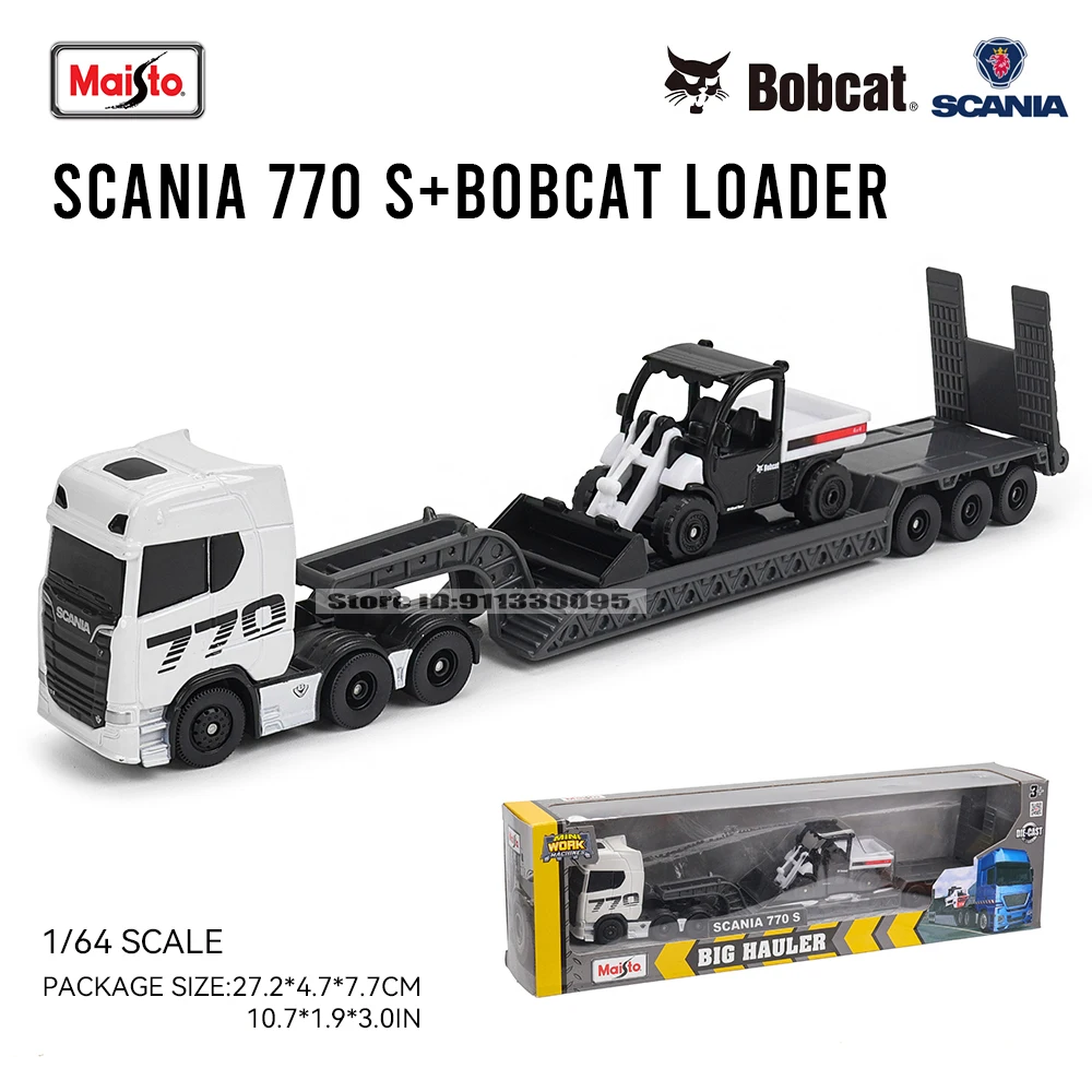 Maisto 1:64 SCANIA 770 S Volvo Forklift Transport Vehicle Excavator die-cast precision model car Model collection gift