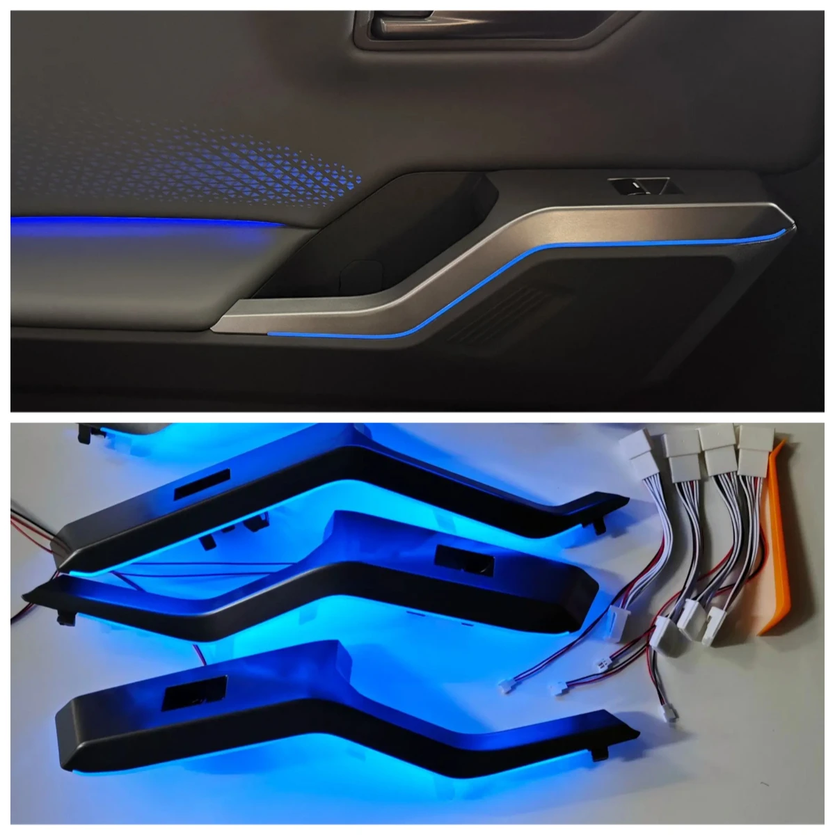 Car Door Armrest Atmosphere Light Led Colorful Door Window Lifting Switch Ambient Lamp For Toyota RAV4 2026 Accessories