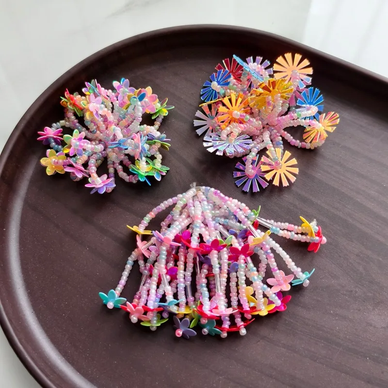 Handmade Beaded Colorful Flower Shoe Charms for Clogs 1 Piece DIY Woven Crystal Shoe Decoration Lightweight Premium Cute Gift