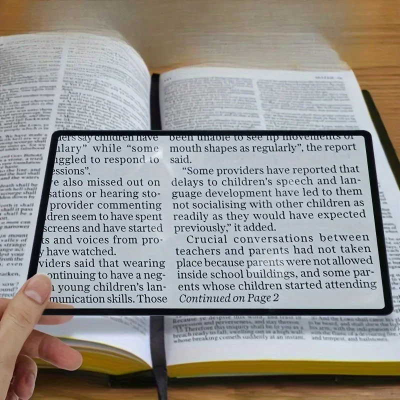 Full Page Large Sheet Magnifier Magnifying Glass Reading Aid Glass Page Magnifying Lens Reading Magnifier