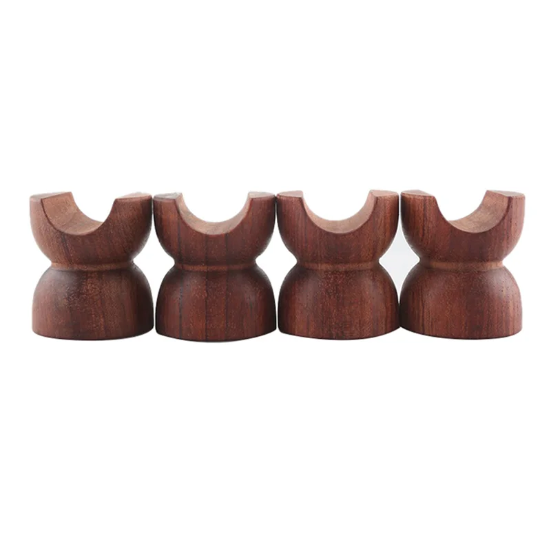 EDT-Hifi Audio Rosewood Insulation Wire Bracket Line Support Speaker Cable Stand Holder Shock Absorber Foot Pads, 8 Pack