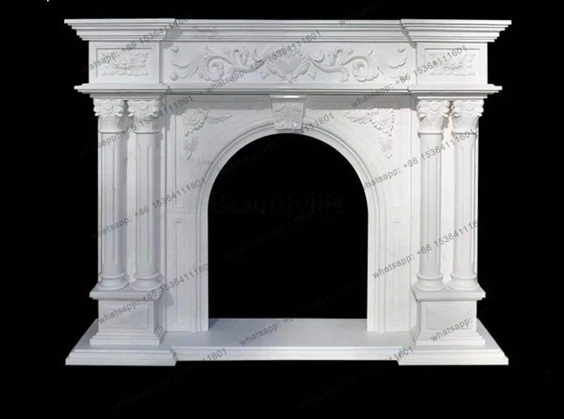 

Marble Fireplace Stone French Fireplace Living Room Jazz White Stone Fireplace Decoration