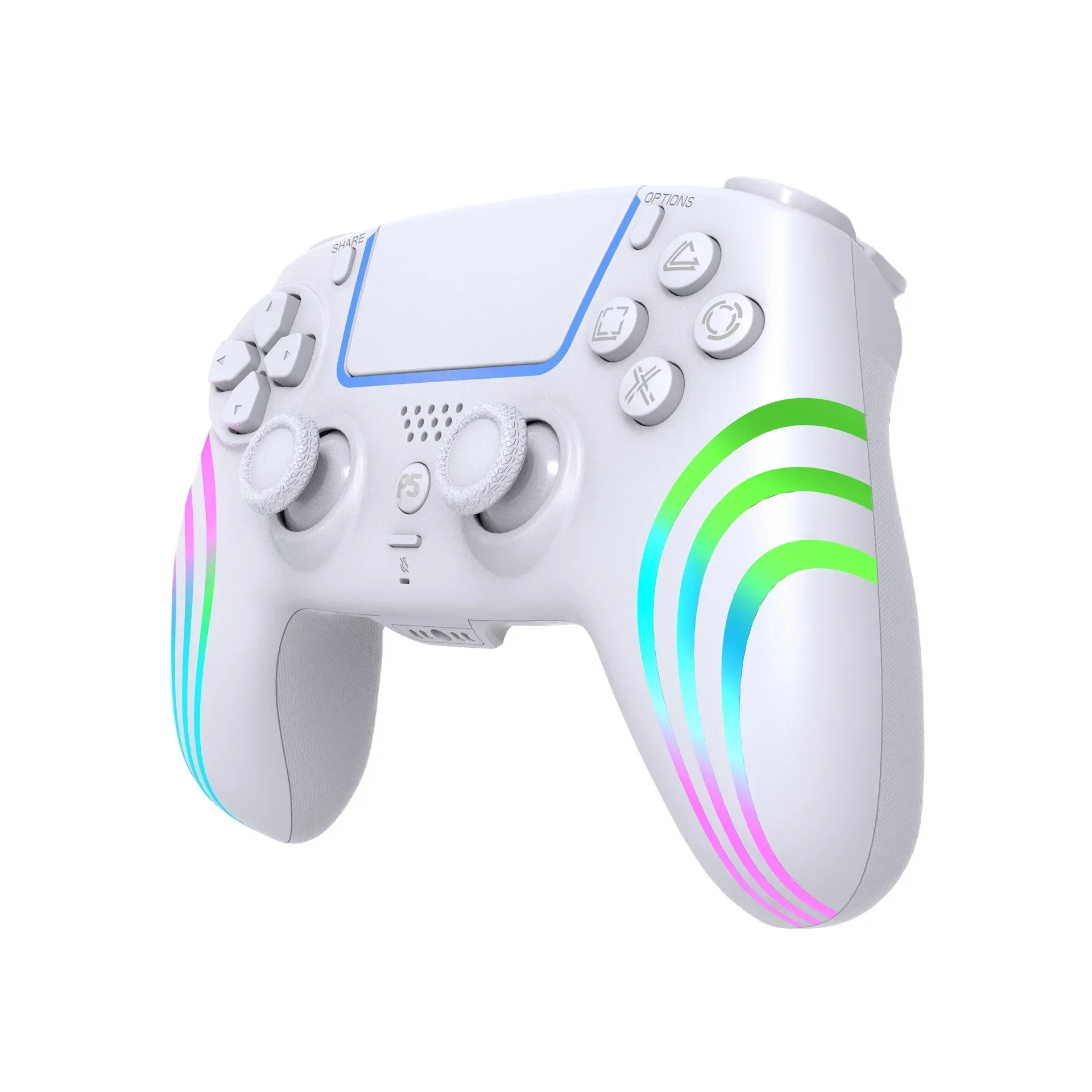 

In stock With Rgb Light Blue-tooth Wireless Gaming Controller Dual Vibration Gamepad for Ps5 Controller Joystick