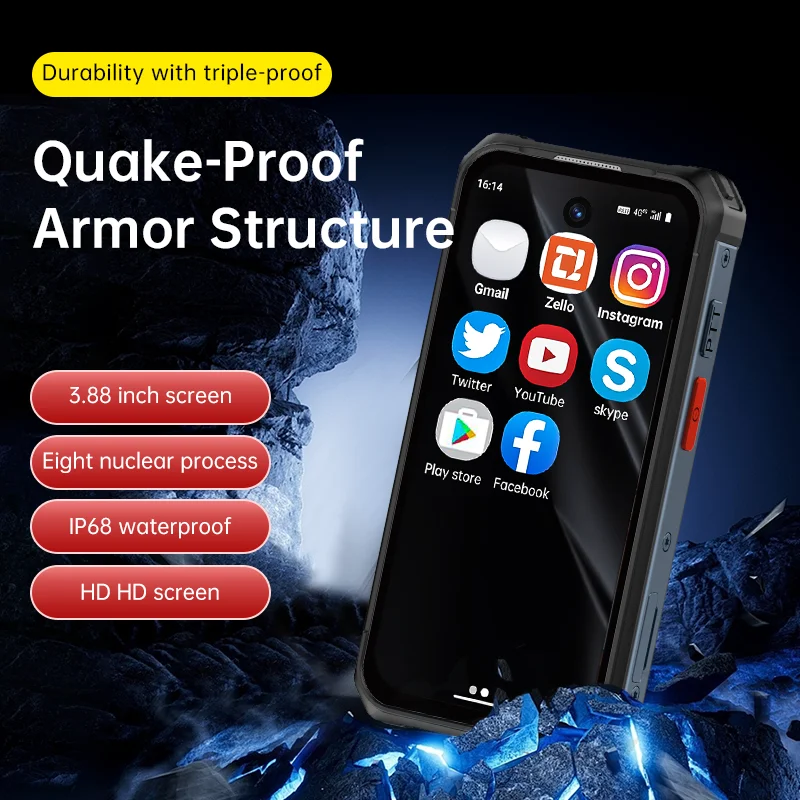 Mini Rugged Smartphone, SOYES MAXo 3.88“ Android12.0 6GB RAM 128GB ROM IP68 Small Phone 3000mAh Face ID Unlock Mobile Phone