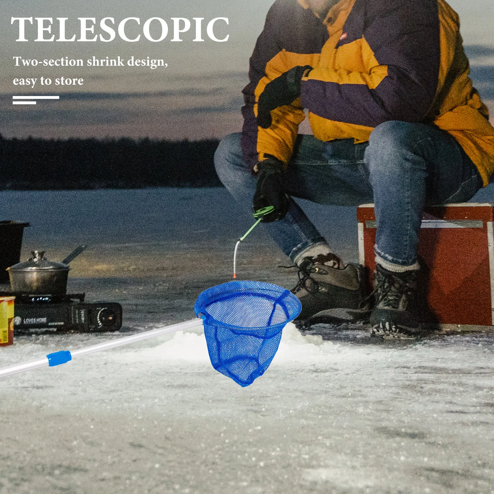 

Fishing Net Aluminum Alloy Foldable Telescopic Large Capacity Fishing Landing Net for River Saltwater and Freshwater