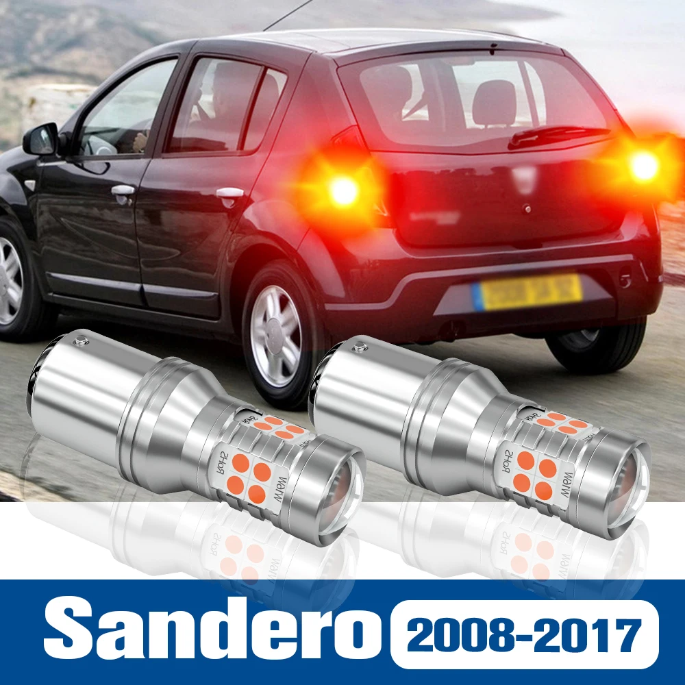 

2pcs LED Brake Light Blub Lamp Accessories Canbus For Dacia Sandero 1 2 2008 2009 2010 2011 2012 2013 2014 2015 2016 2017