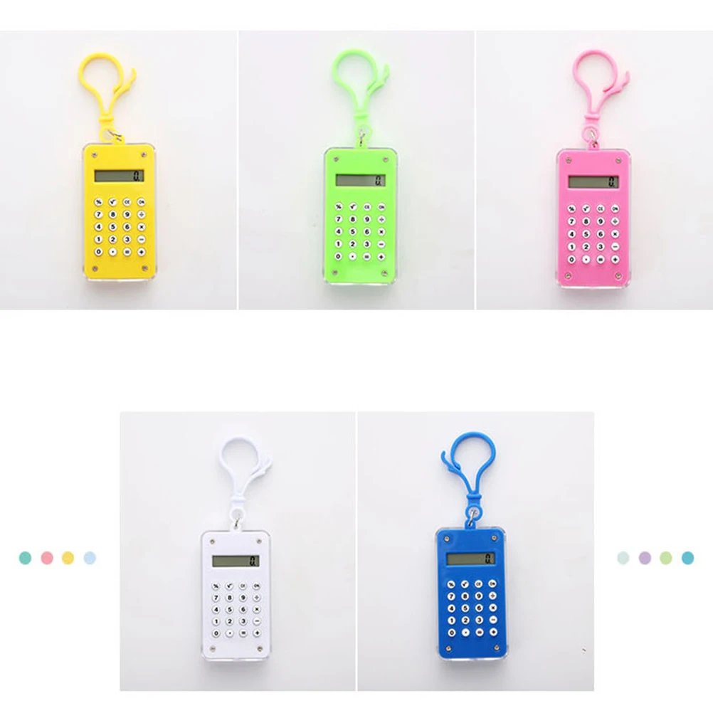 

Mini Calculator Beautiful Kids Pocket Small Mathematics Student Portable Touch Screen Compact Lightweight Home Office