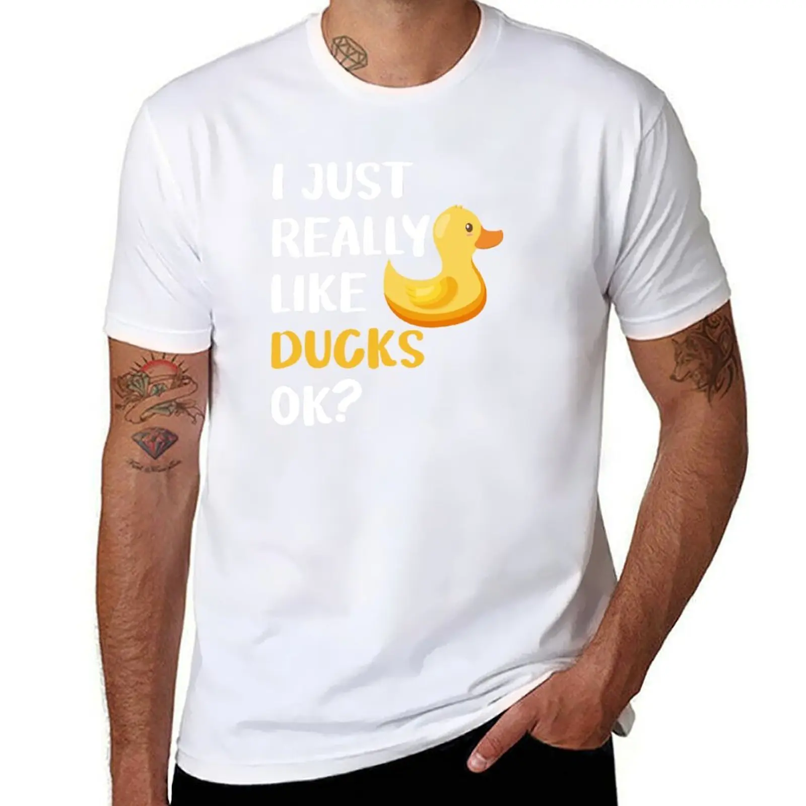 

I Just Really Like Ducks Ok T-Shirt t shirt man luxury t shirts for man slim fit T-Shirt