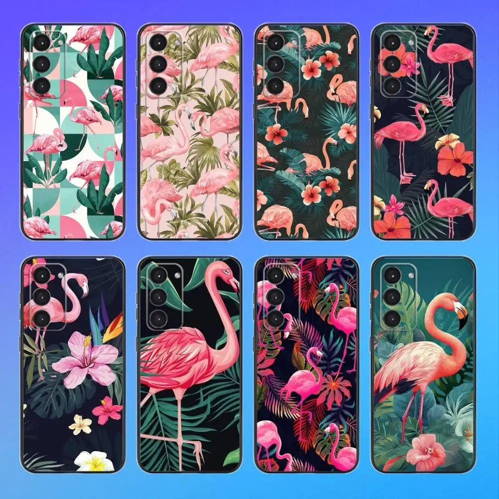 

Flamingo Artistic Pattern Phone Case For Samsung Galaxy A73,A72,A71,A70,A53,A52,A51,Others Soft Black Cover