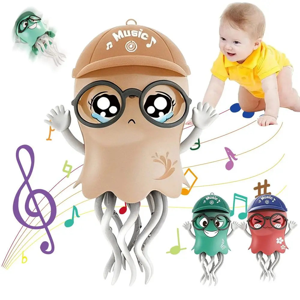 Zabawka LED - tańcząca ośmiornica, automatyczne unikanie przeszkód, raczkująca, tańcząca, zabawka LED, ośmioklauzowa, kręcąca się.