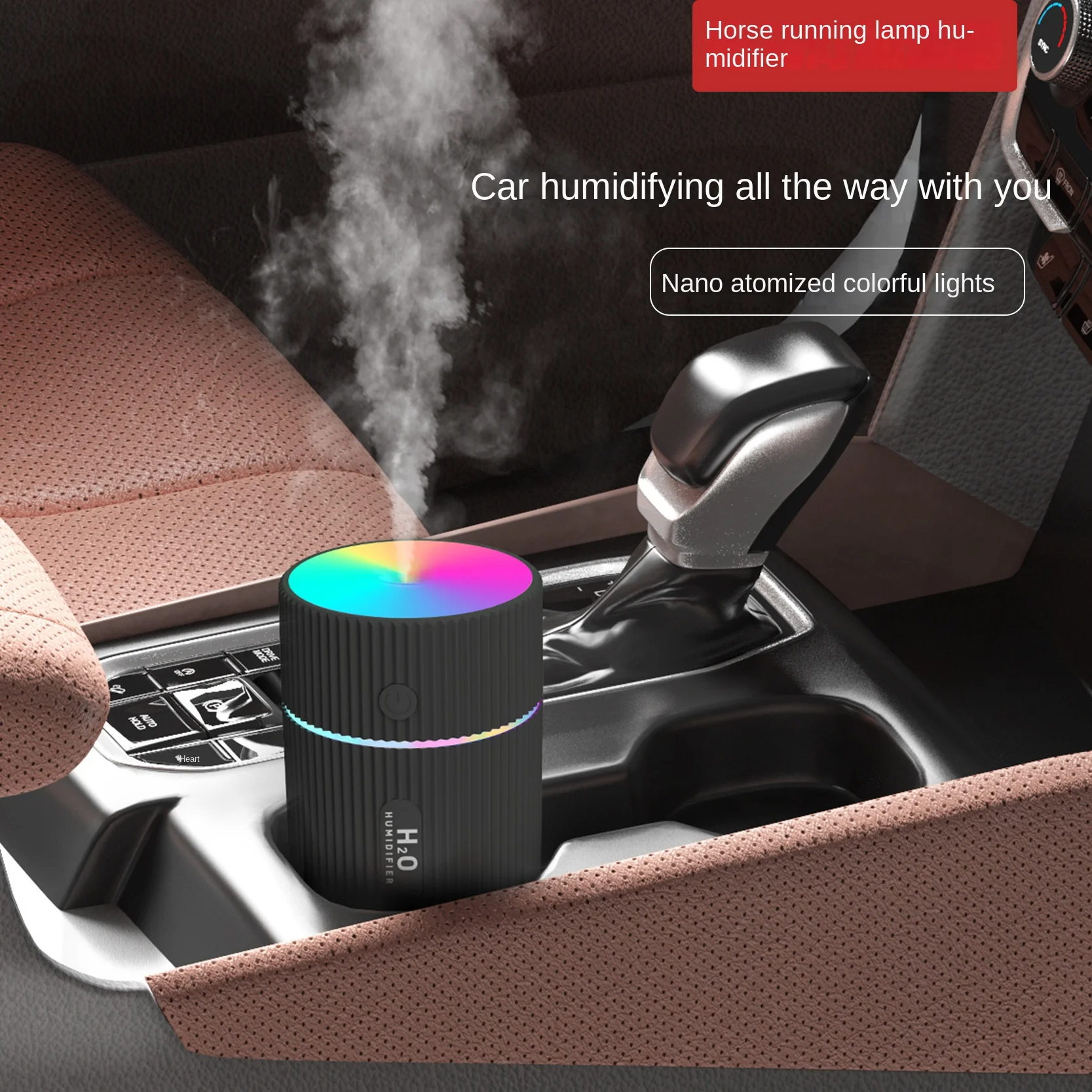 Mini Car Air Humidifier Portable Air Freshener With LED Night Light 2 Modes USB Power Oil Diffuser For Car Interior Accessories