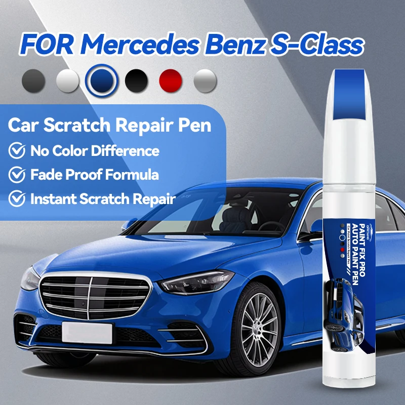 Car paint touch up pen For Mercedes Benz S-Class 1972-2025 W221 W222 W223 car care automotive paint repair acrylic accessories