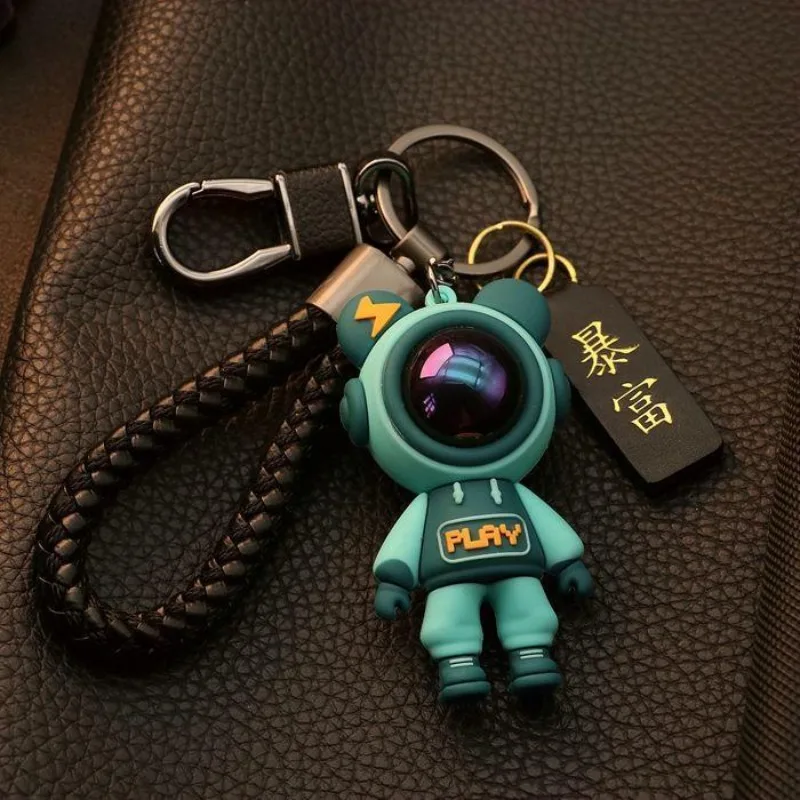 High-end exquisite pendant anti-lost car key chain schoolbag pendant doll couple keychain small ornament