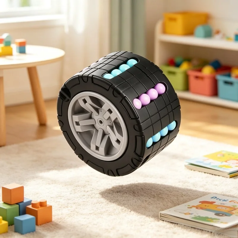 1Pc Gyro 3D Maze Cube, Portable ball fidget toy trains kids' spatial logic, great Christmas, Easter and Halloween party gifts