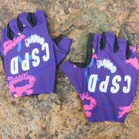 PRO AERO BIKE CSPD TEAM One Pair Purple Half Finger Sports Gloves MTB Road Mountain Bicycle Gel Guantes Men Women Ciclismo