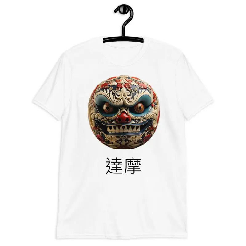 Japanese Daruma Doll Blue Face Red Hair Band T-Shirt