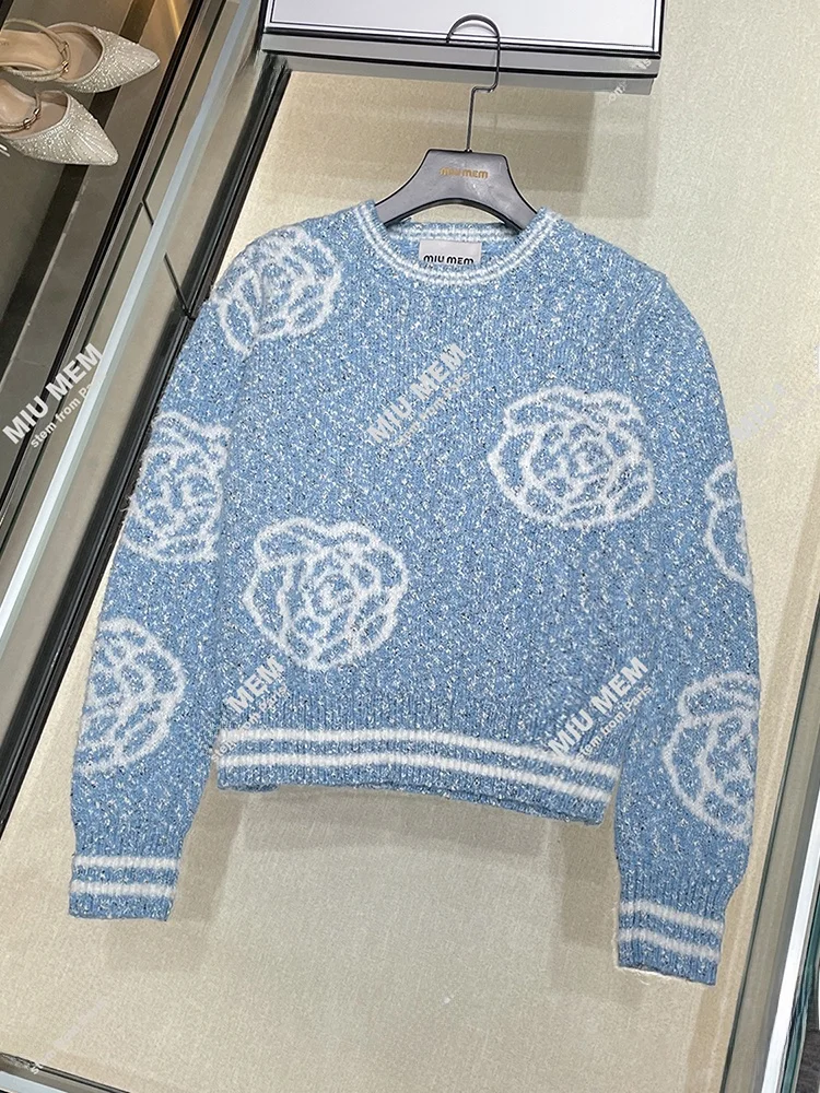 

Miumem High-End Autumn Winter Women's Knitted Sweater Soft Sle Tka Embroidery Top Commute Sle Regular Fit Long Sve