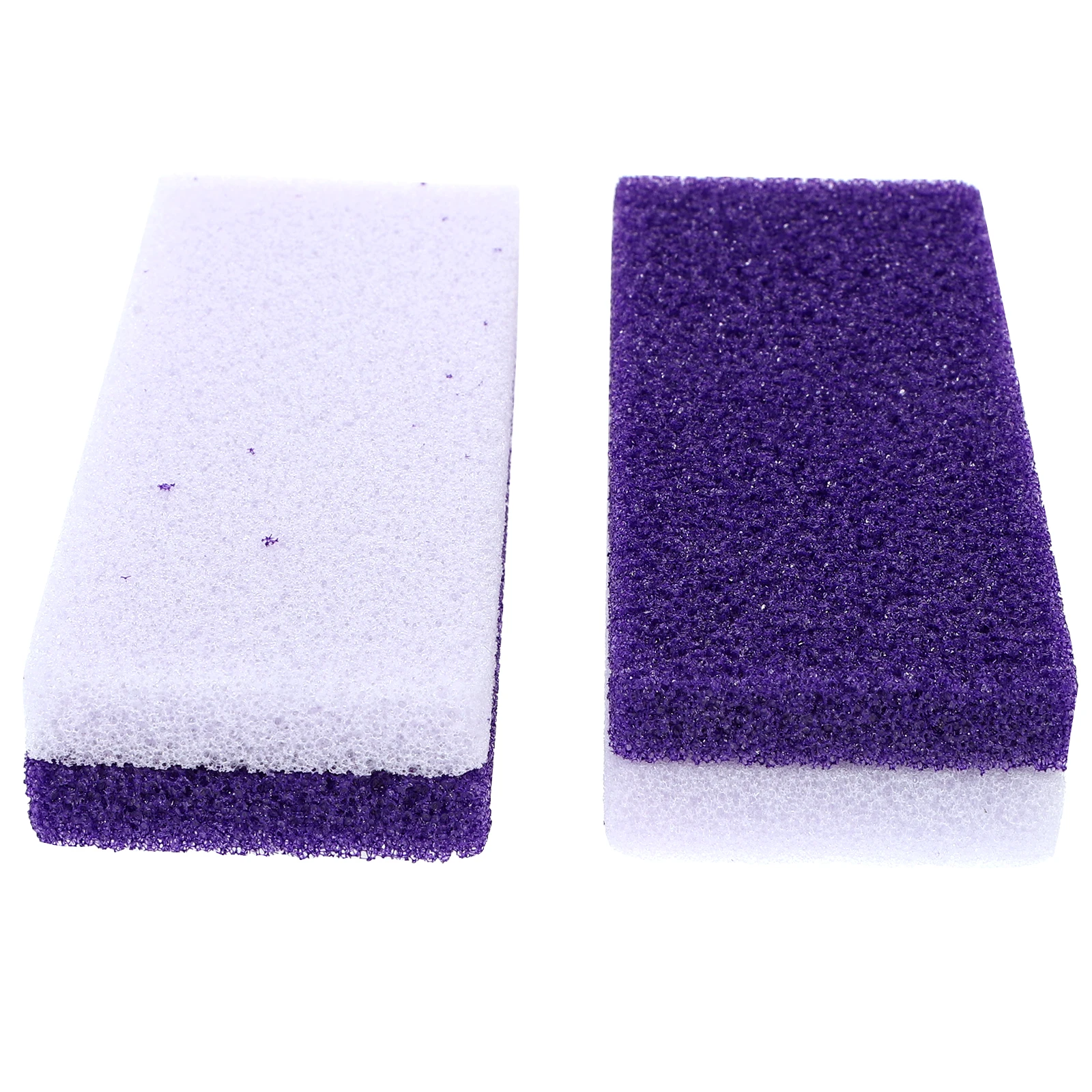 

2 Pcs Foot Pumice Stone Dead Skin Remover Callus Scrubber Pedicure Tool Nail File Purple Color Lightweight Portable