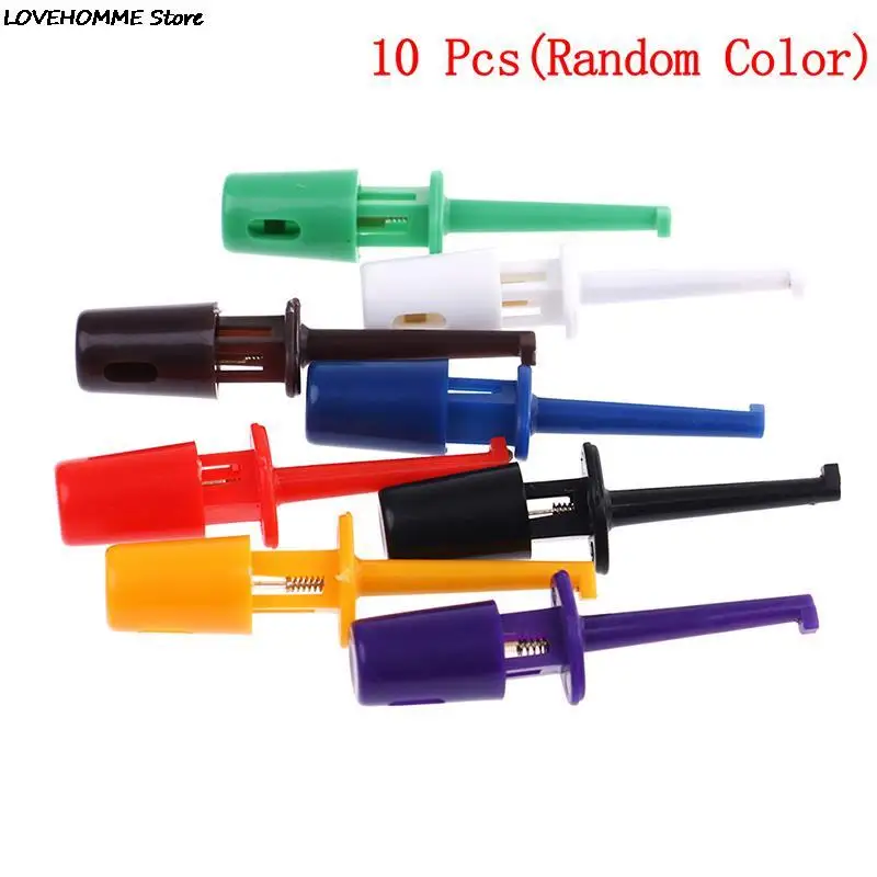 1/5/10Pcs Professional Insulated Quick Test Hook Clip High Voltage Flexible Testing Probe Plug Leads Connection