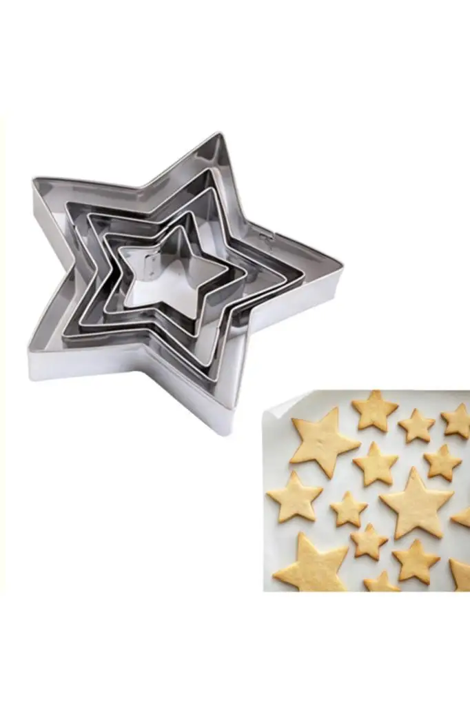 Cookie Mold Metal Star 5 Piece