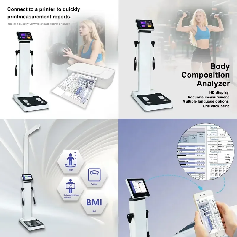 Hot Selling 3D Body Scanner Face and Body Composition Bioresistivity LED Analyzer BMI Calculator with US Plug