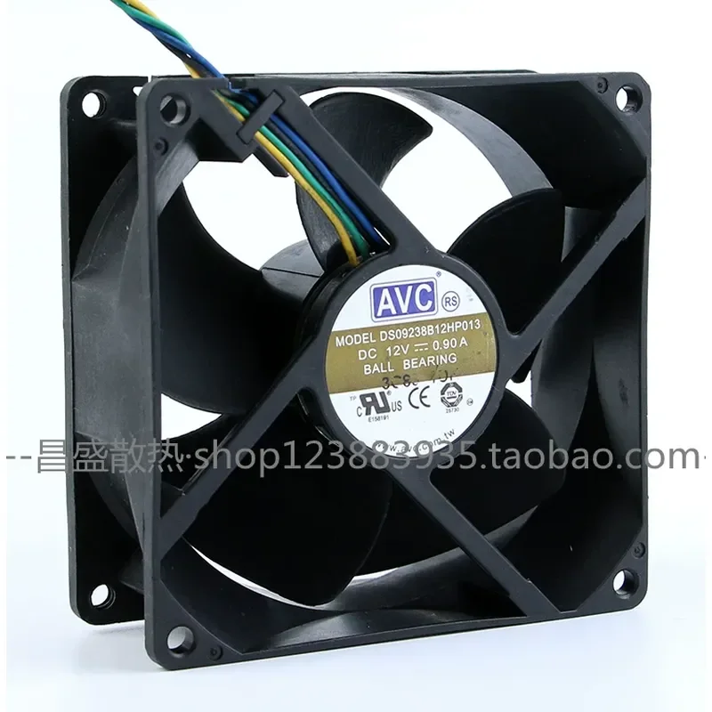 for AVC DS09238B12HPFAF 12V 0.90A 9CM 9038 4-wire PWM Speed Regulation Cooling Fan